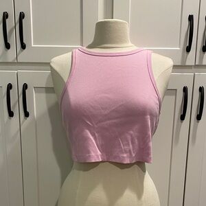 Wild Fable Light Pink Ribbed Crop Top